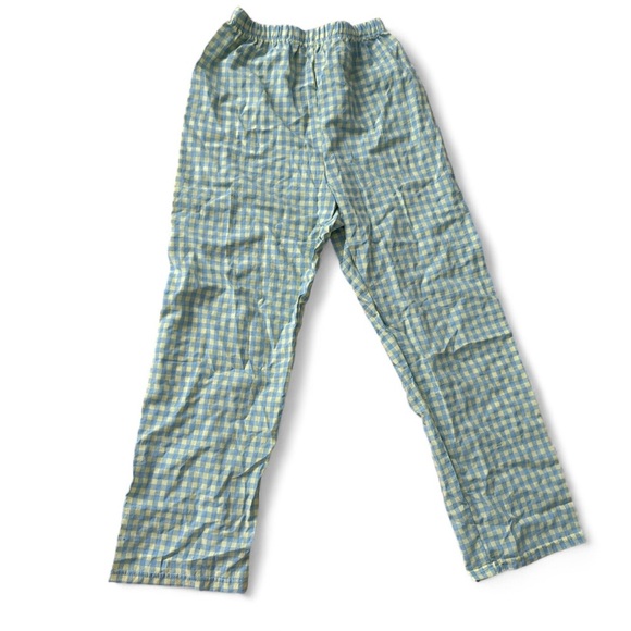 Boho Gingham Lounge Pants Lot 3, Cottagecore Retro Pastel Lightweight Small L - Picture 3 of 4